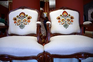 21 Two Chairs Salon de los Pueblos Originarios Hall of Indigenous Peoples Casa Rosado Plaza de Mayo Buenos Aires